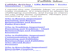 Tablet Screenshot of fallibleideas.com